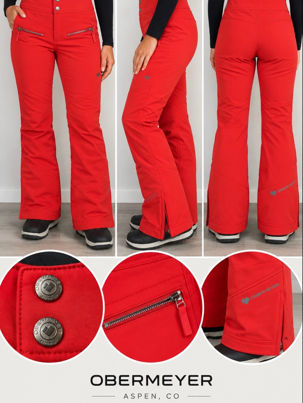 Obermeyer Women's Red Flare Ski Pants